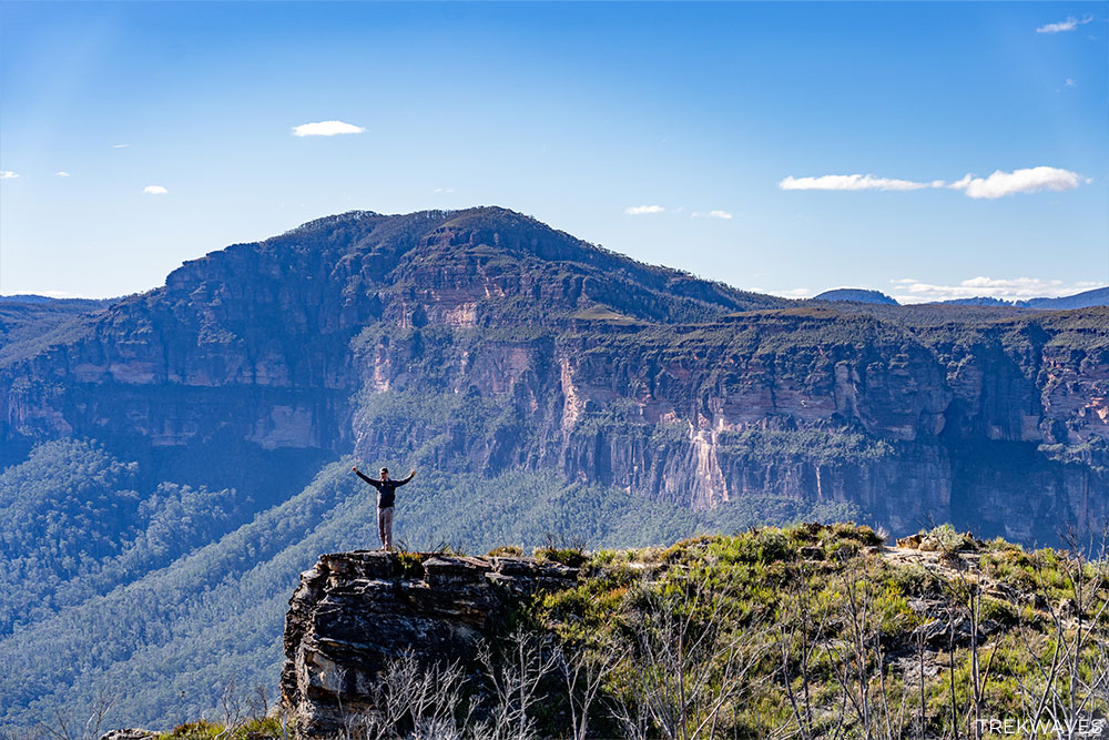 Standing on the ledge of Shortridge Pass