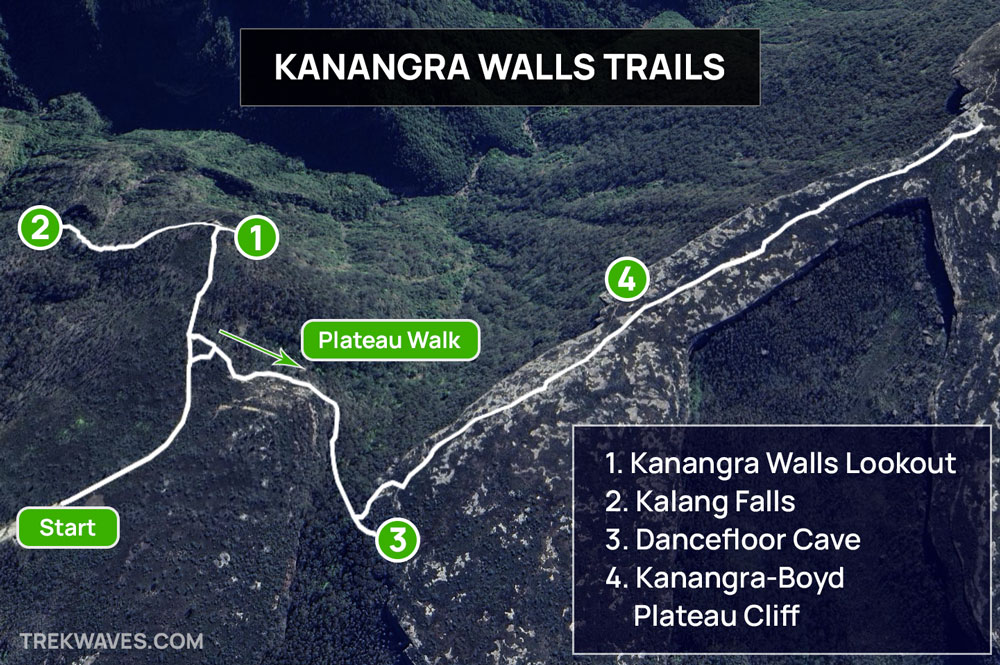 Kanagra Walls Trail Map