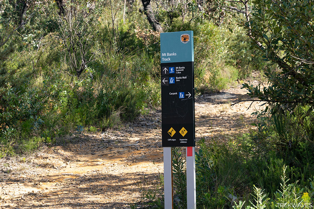 Mount Banks Track Sign