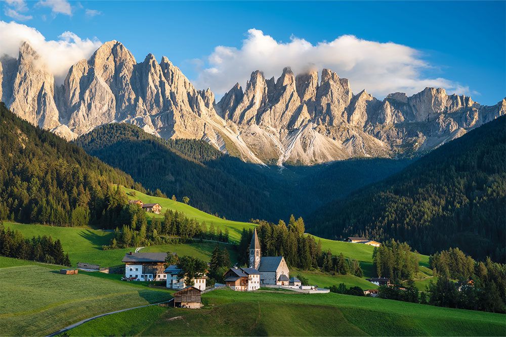 St Magdalena Church Dolomites