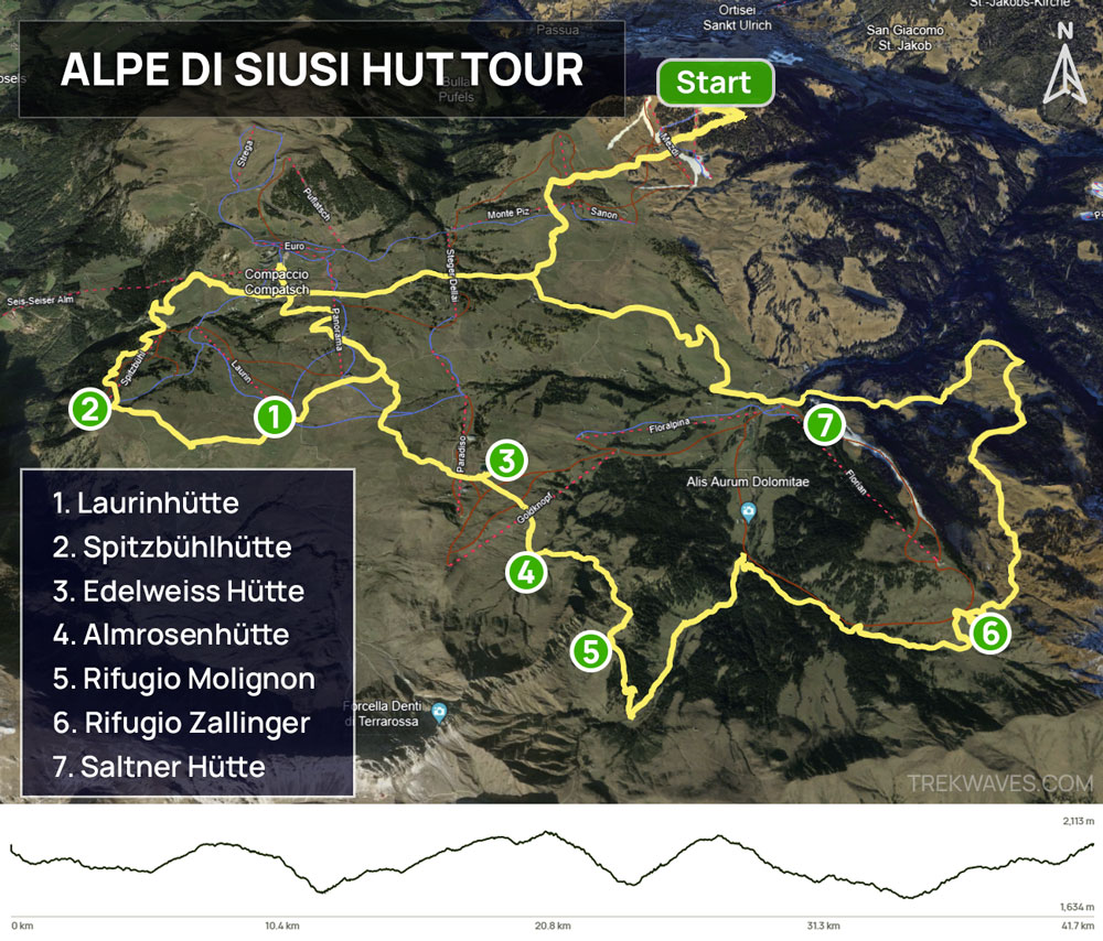 alpe di siusi trail map dolomites