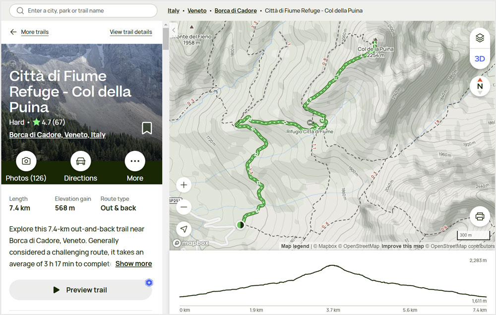 col de la puina dolomites