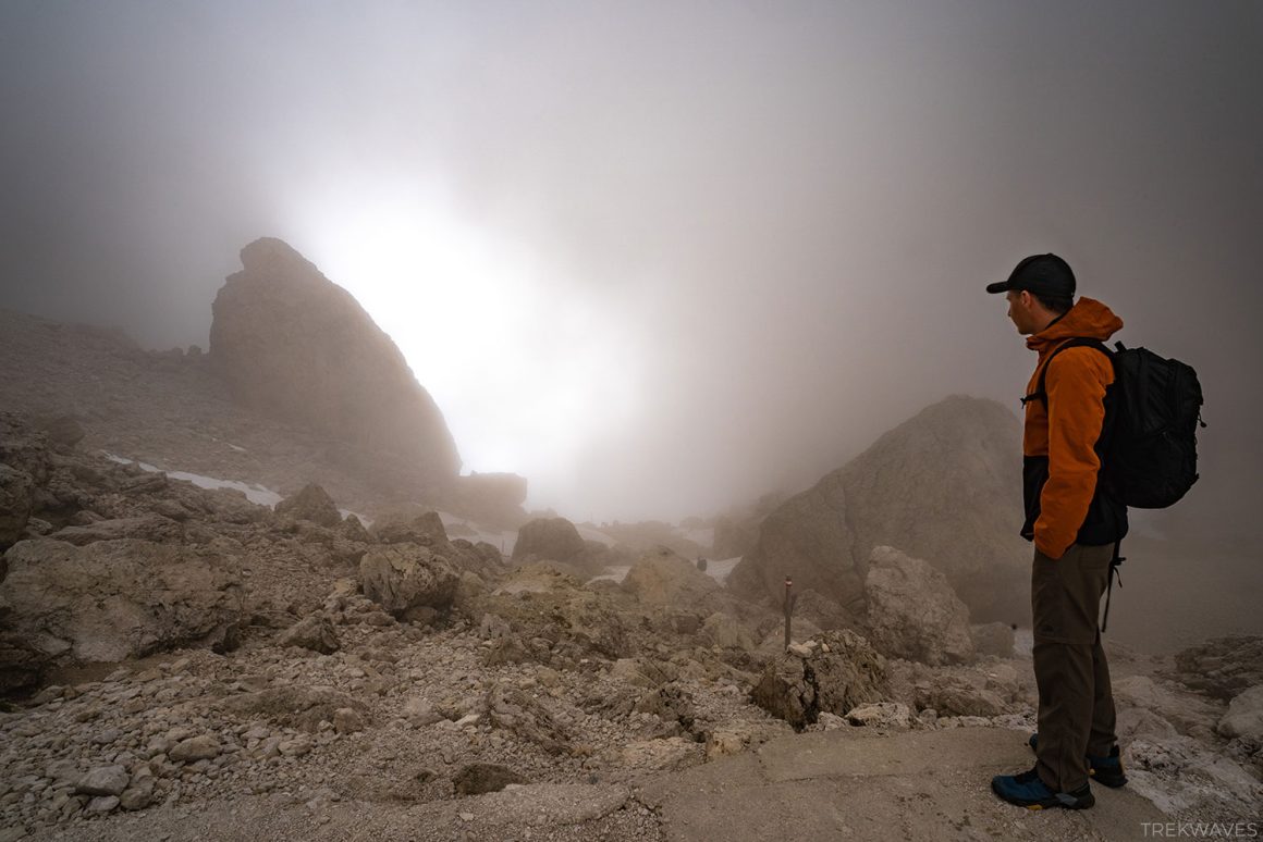 forcella del sassolungo summit dolomites