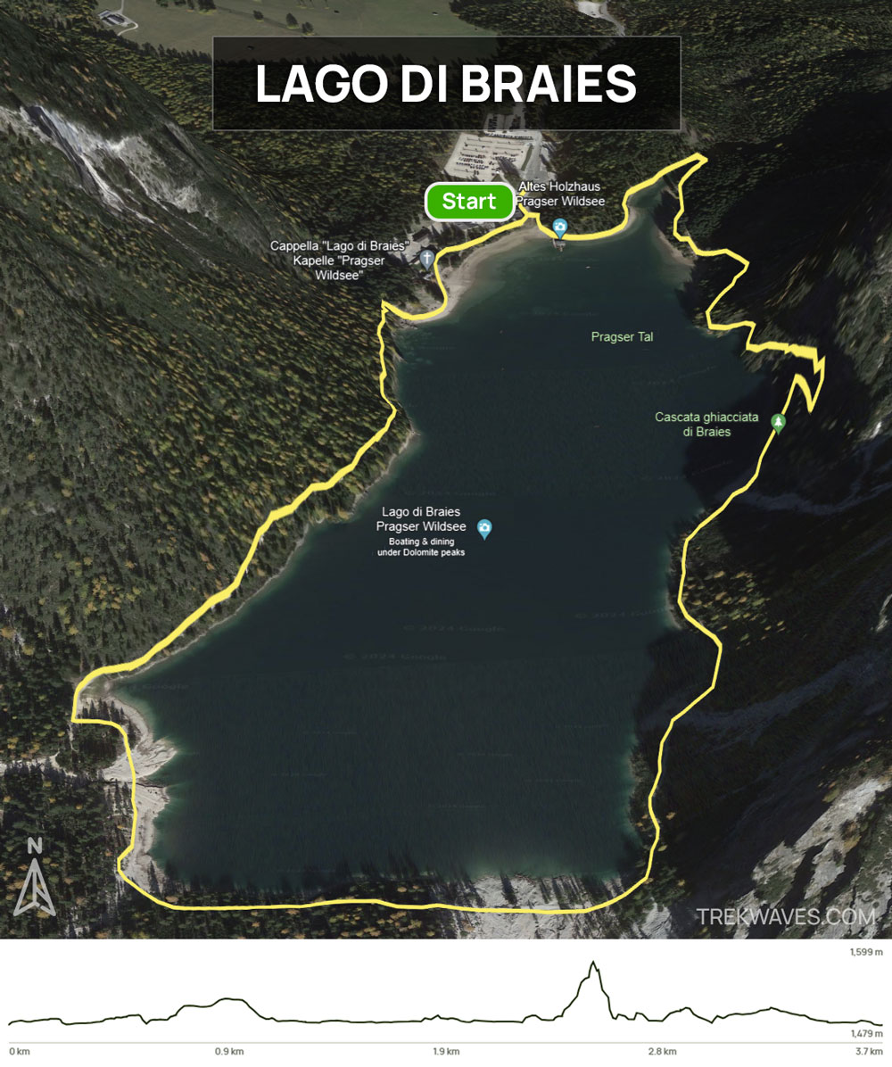 lago di braies lopp trail map