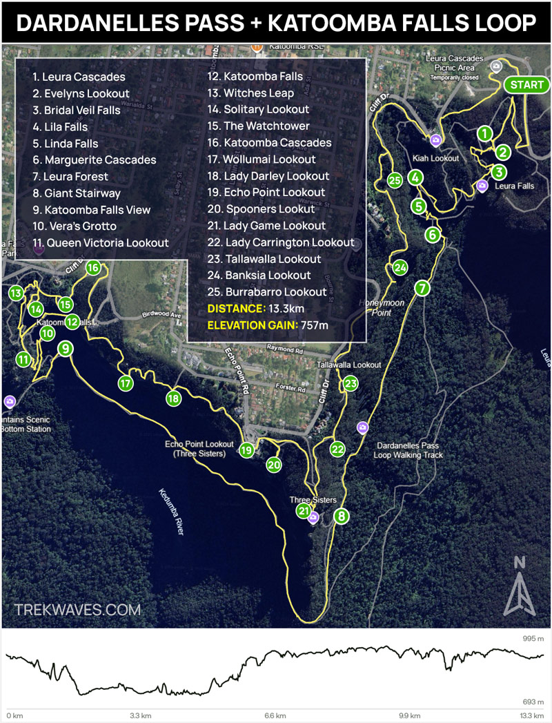dardanelles pass with katoomba falls trail map