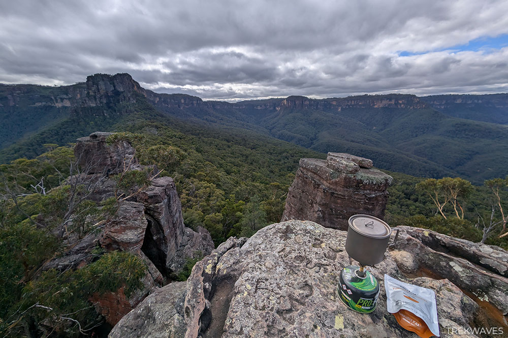 ruined castle summit blue mountains