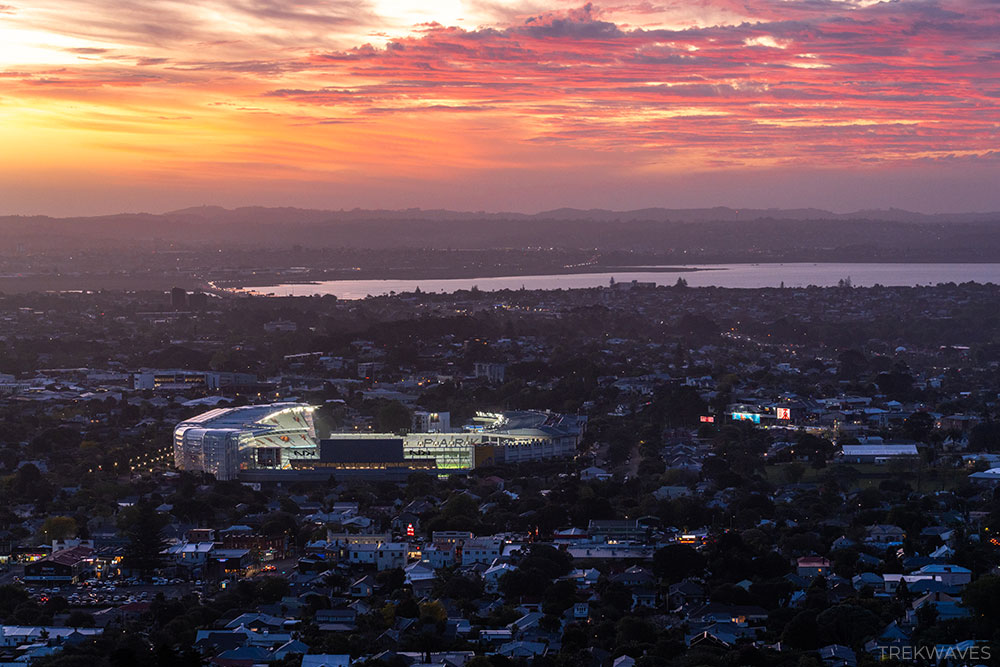mt eden sunset auckland new zealand