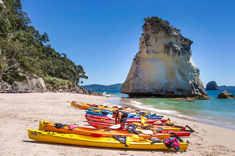 kayak tours hahei cathedral cove coromandel nee zealand