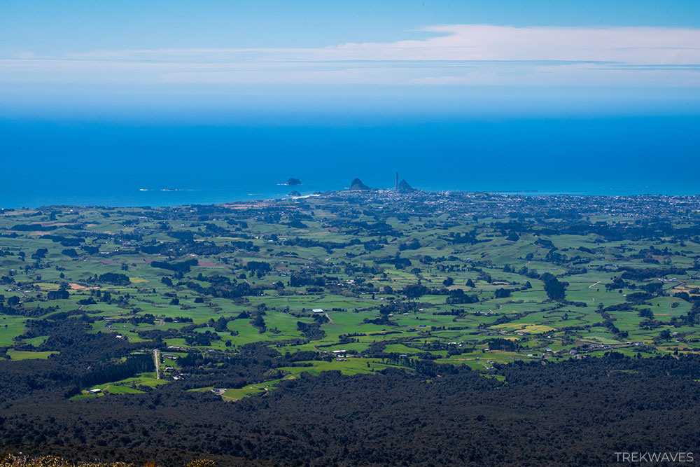 new plymouth from pouakai hut taranaki