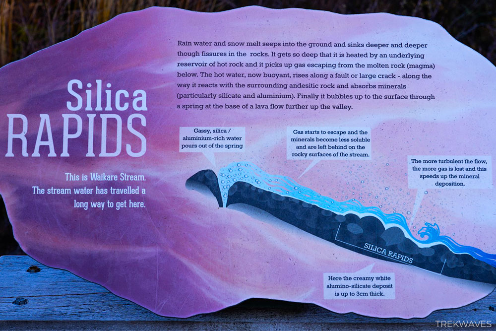 silica rapids geology waikare stream tongariro new zealand