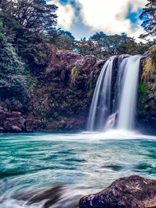 tawhai falls gollums pool whakapapa tongariro new zealand
