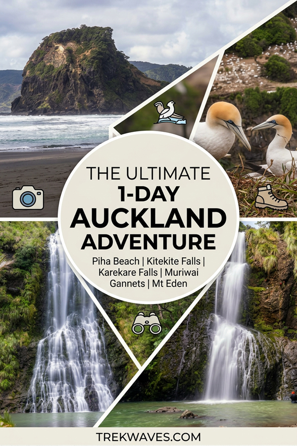 auckland best day trip itinerary piha beach kitekite karekare mt eden